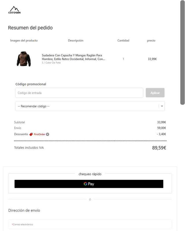 Cotosen checkout page showing Cotosen coupon code box | Screenshot taken by SimplyCodes community member on Sep 8, 2025