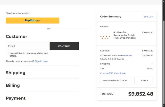 Cottage and Bungalow checkout page showing Cottage and Bungalow promo code box | Screenshot taken by SimplyCodes community member on Jun 13, 2025