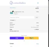 Cotton Babies coupon verification screenshot