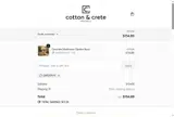 Cotton & Crete coupon verification screenshot