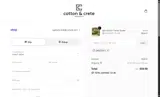 Cotton & Crete coupon verification screenshot