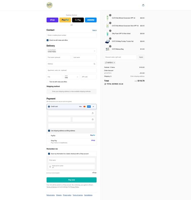CoTZ checkout page showing CoTZ discount code box | Screenshot taken by SimplyCodes community member on Sep 13, 2025