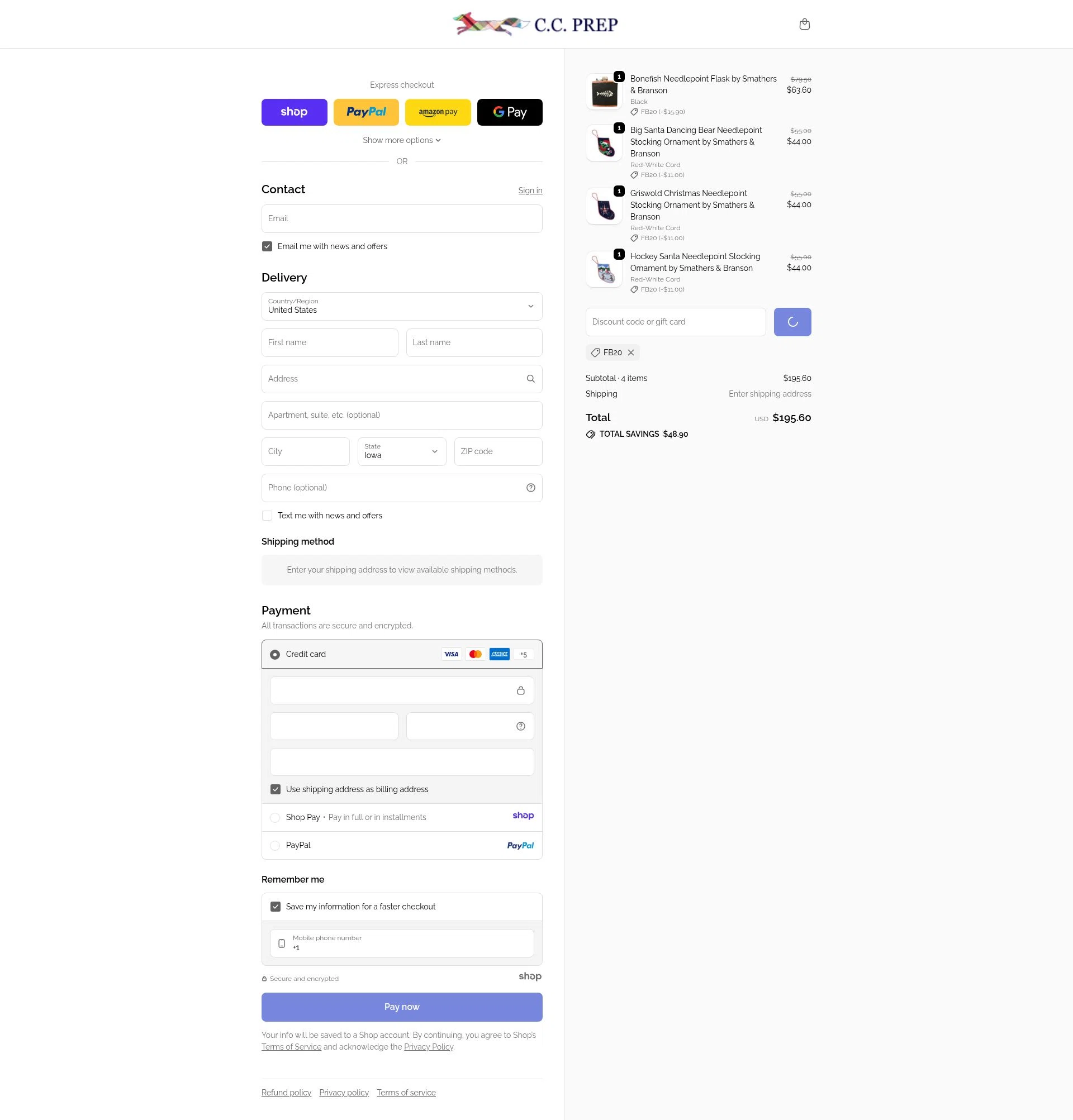 Country Club Prep checkout page showing Country Club Prep promo code box | Screenshot taken by SimplyCodes community member on Jan 3, 2026