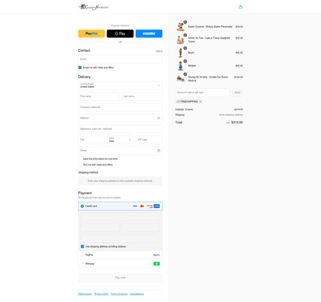 Country N More Gifts checkout page showing Country N More Gifts coupon code box | Screenshot taken by SimplyCodes community member on Sep 3, 2025
