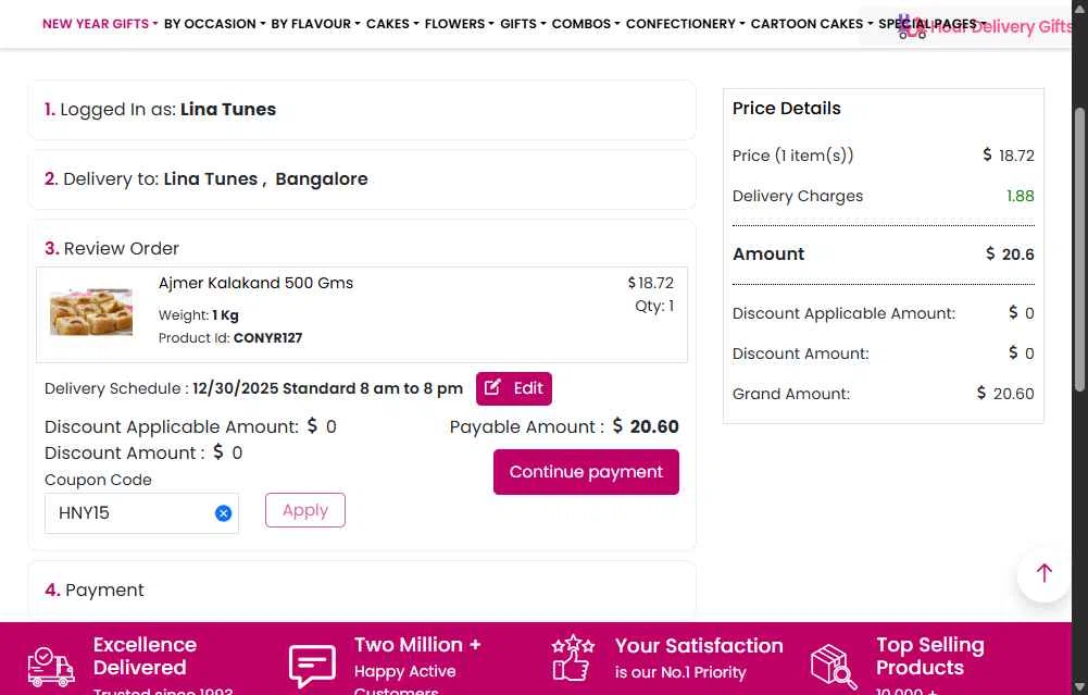 Countryoven checkout page showing Countryoven coupon code box | Screenshot taken by SimplyCodes community member on Dec 29, 2025