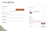 Country Village Shoppe coupon verification screenshot