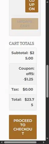 off5 coupon verification screenshot