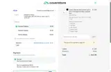 Coverstore coupon verification screenshot