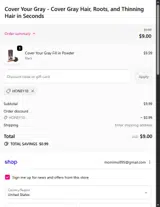 HONEY10 coupon verification screenshot