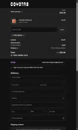 WELCOME20 coupon verification screenshot