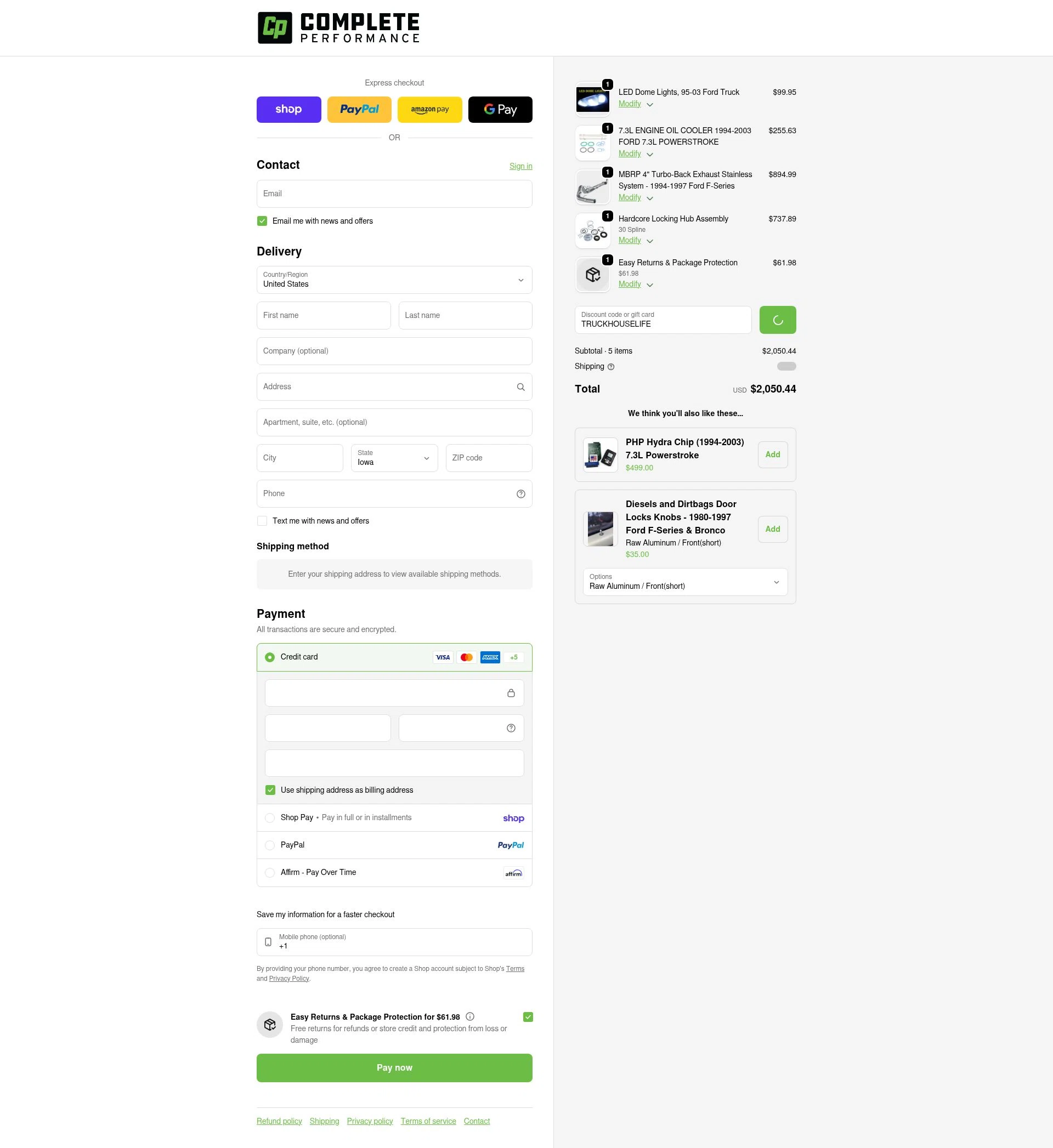 CP Addict checkout page showing CP Addict discount code box | Screenshot taken by SimplyCodes community member on Feb 18, 2026