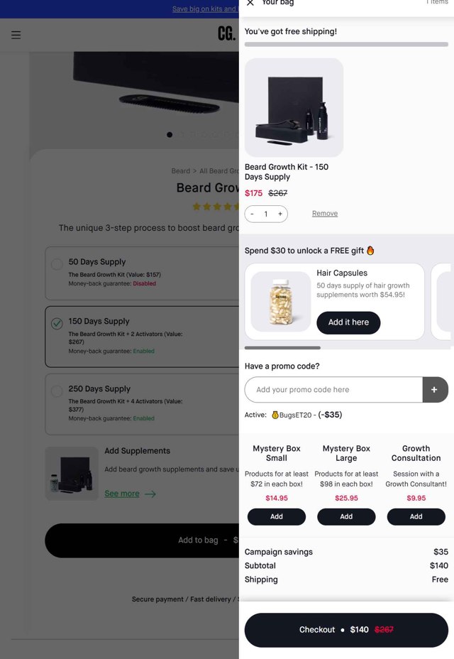 Copenhagen Grooming checkout page showing Copenhagen Grooming coupon code box | Screenshot taken by SimplyCodes community member on Sep 4, 2025