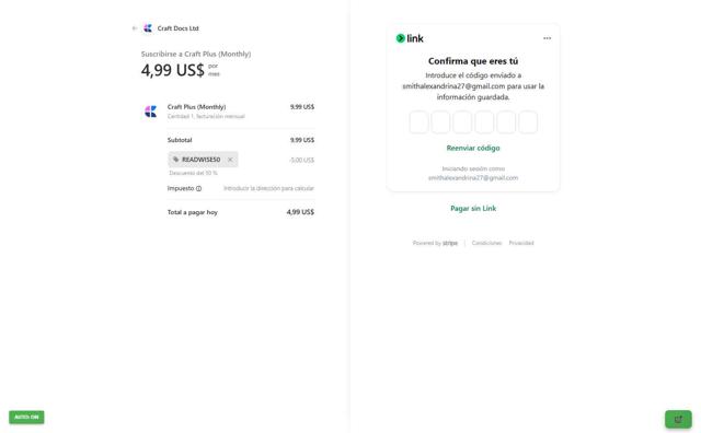 Craft checkout page showing Craft promo code box | Screenshot taken by SimplyCodes community member on Sep 13, 2025