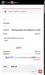 GETLIT coupon verification screenshot