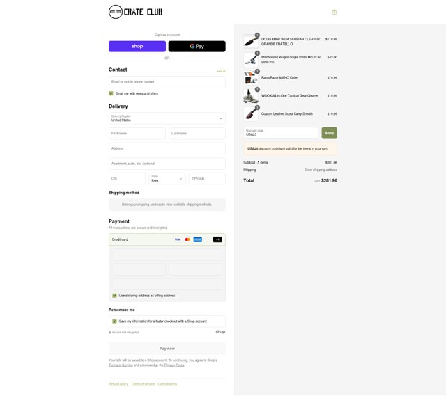 Crate Club checkout page showing Crate Club promo code box | Screenshot taken by SimplyCodes community member on Aug 28, 2025