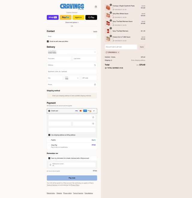 Cravings by Chrissy Teigen checkout page showing Cravings by Chrissy Teigen promo code box | Screenshot taken by SimplyCodes community member on Aug 25, 2025