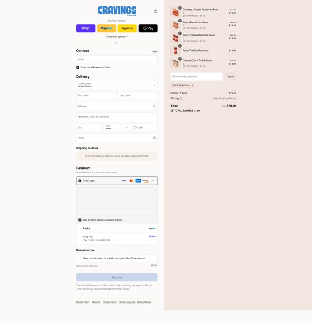 Cravings by Chrissy Teigen checkout page showing Cravings by Chrissy Teigen promo code box | Screenshot taken by SimplyCodes community member on Sep 6, 2025