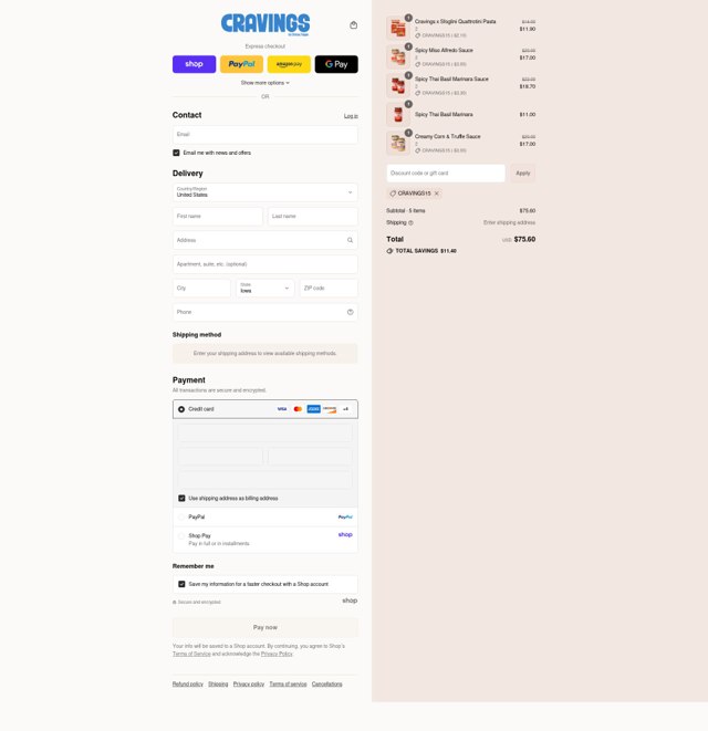 Cravings by Chrissy Teigen checkout page showing Cravings by Chrissy Teigen promo code box | Screenshot taken by SimplyCodes community member on Sep 6, 2025