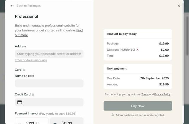 Create checkout page showing Create promo code box | Screenshot taken by SimplyCodes community member on Aug 7, 2025