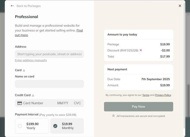 Create checkout page showing Create promo code box | Screenshot taken by SimplyCodes community member on Aug 7, 2025