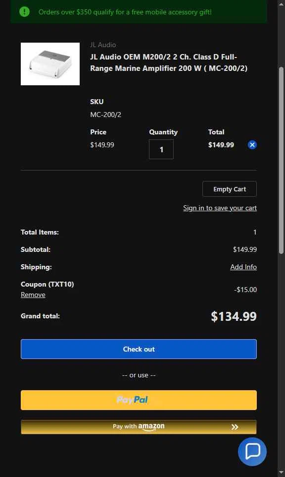 Creative Audio checkout page showing Creative Audio coupon code box | Screenshot taken by SimplyCodes community member on Feb 6, 2026