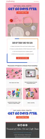 Creativebug coupon verification screenshot