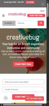 Creativebug coupon verification screenshot