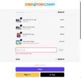 Creator Camp coupon verification screenshot