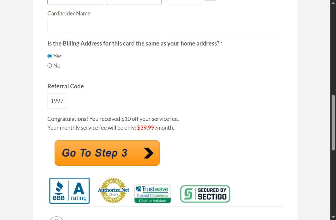 Credit Firm checkout page showing Credit Firm promo code box | Screenshot taken by SimplyCodes community member on Jan 11, 2026