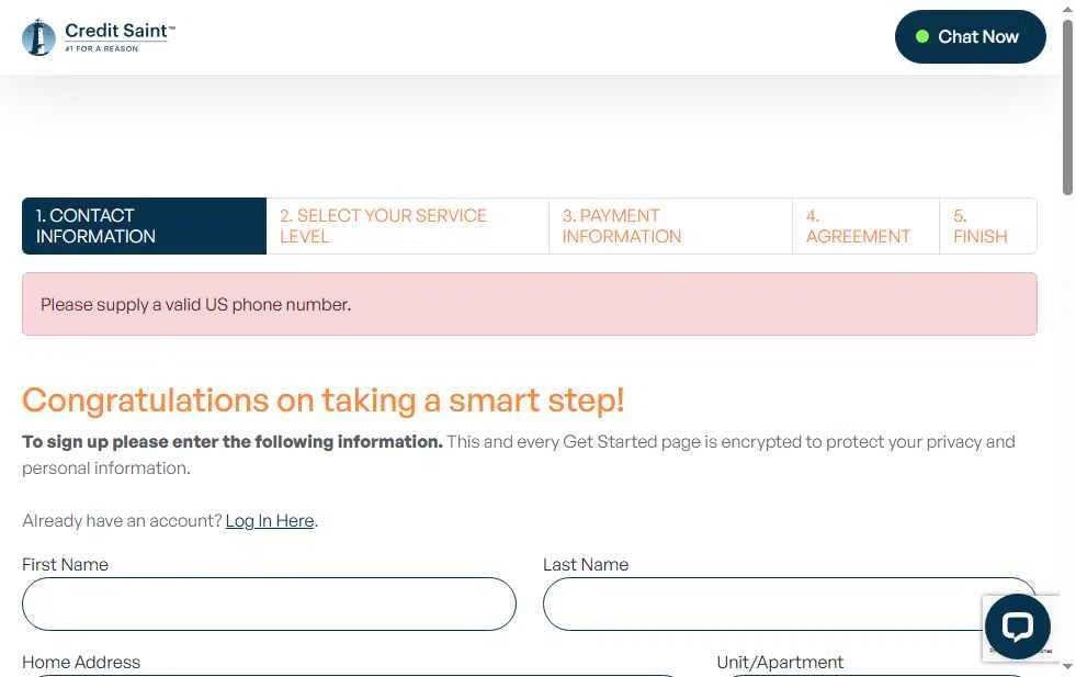 Credit Saint checkout page showing Credit Saint coupon code box | Screenshot taken by SimplyCodes community member on Nov 26, 2025