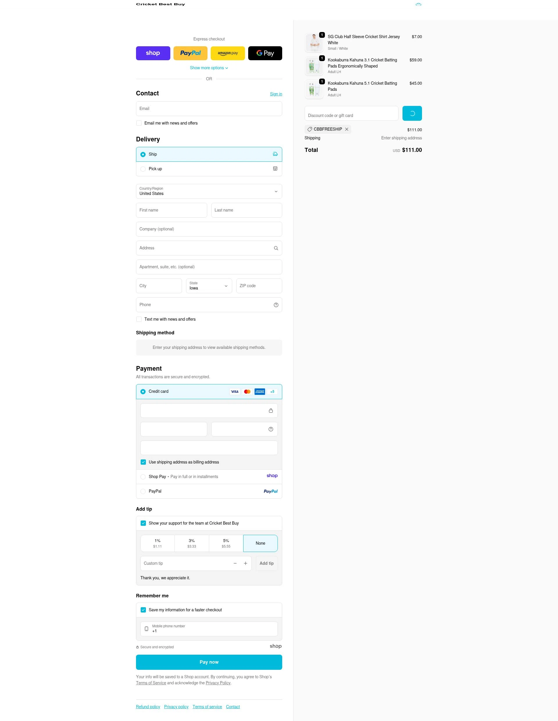 Cricket Best Buy checkout page showing Cricket Best Buy coupon code box | Screenshot taken by SimplyCodes community member on Dec 31, 2025