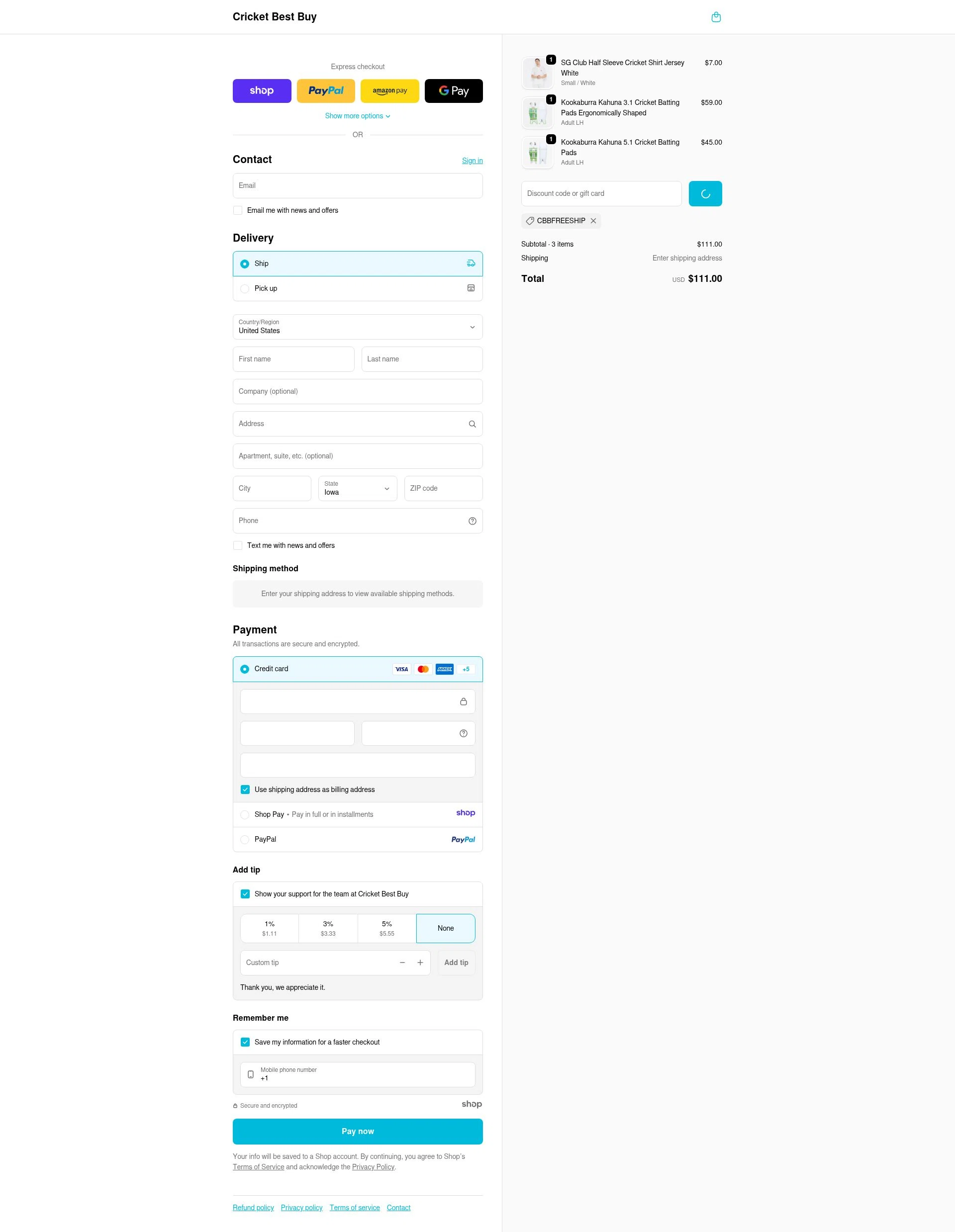 Cricket Best Buy checkout page showing Cricket Best Buy coupon code box | Screenshot taken by SimplyCodes community member on Jan 5, 2026