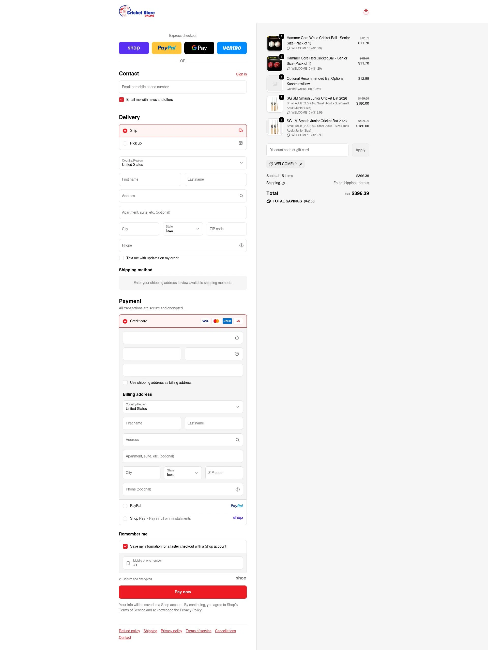 Cricket Store Online checkout page showing Cricket Store Online coupon code box | Screenshot taken by SimplyCodes community member on Nov 6, 2025