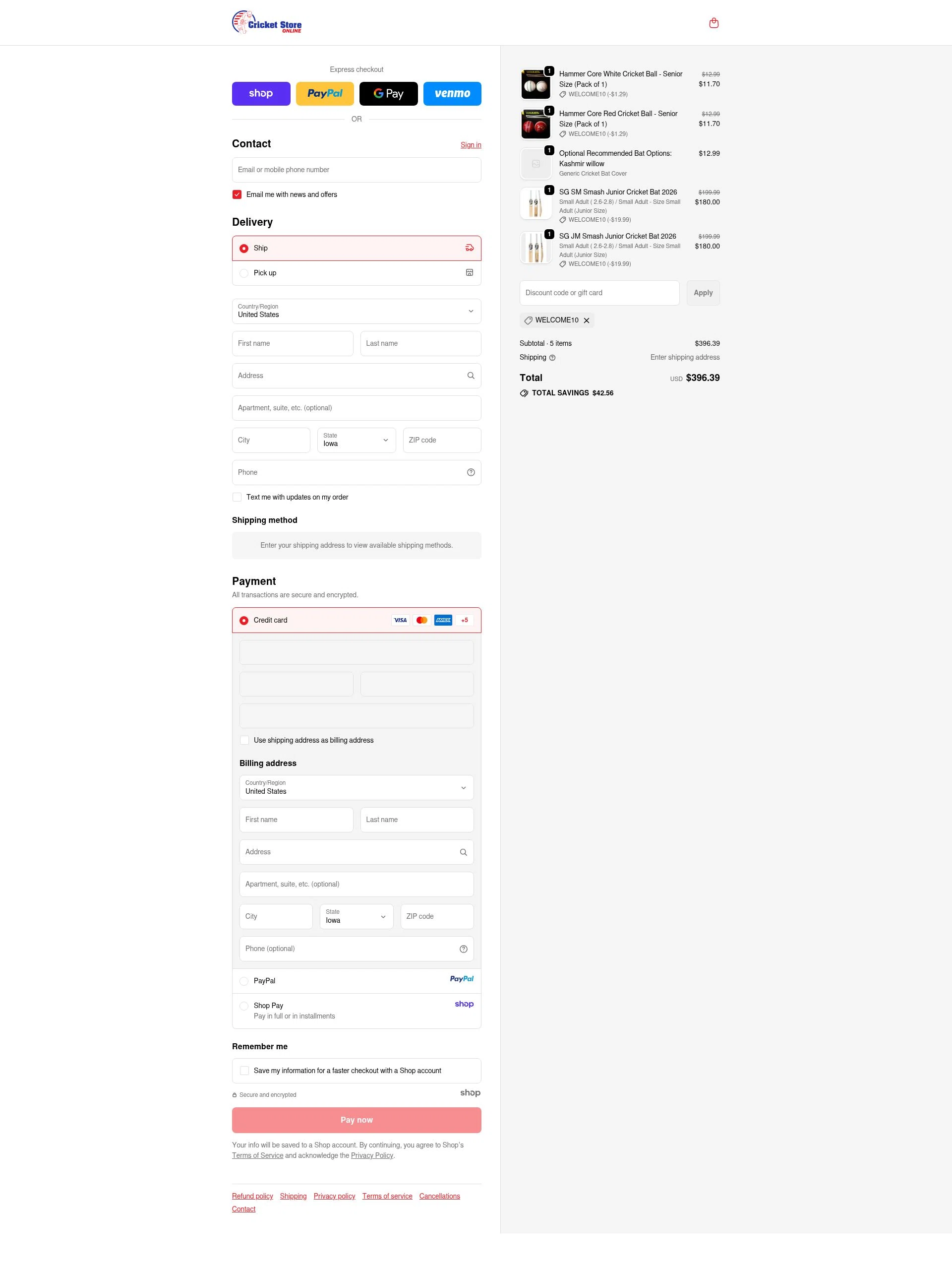 Cricket Store Online checkout page showing Cricket Store Online coupon code box | Screenshot taken by SimplyCodes community member on Oct 30, 2025