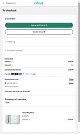 AFF10CRICUT coupon verification screenshot
