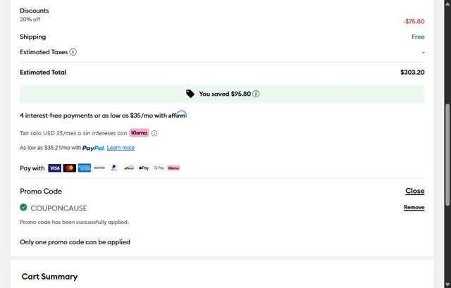 Cricut checkout page showing Cricut coupon code box | Screenshot taken by SimplyCodes community member on Sep 4, 2025