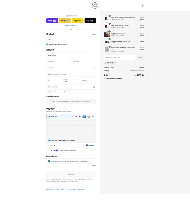 Critical Role checkout page showing Critical Role discount code box | Screenshot taken by SimplyCodes community member on Aug 1, 2025