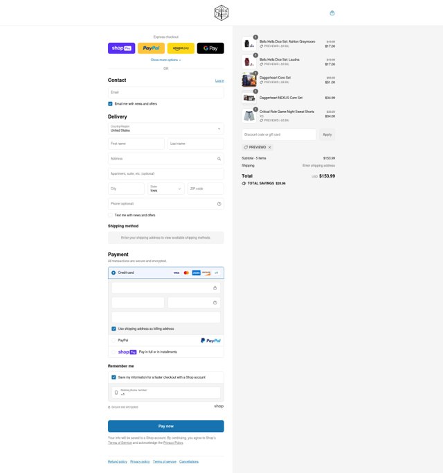 Critical Role checkout page showing Critical Role discount code box | Screenshot taken by SimplyCodes community member on Aug 11, 2025