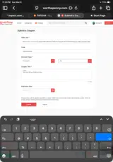 Crocs coupon verification screenshot