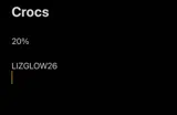 Crocs coupon verification screenshot