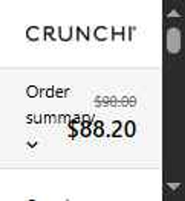 Crunchi checkout page showing Crunchi discount code box | Screenshot taken by SimplyCodes community member on Sep 8, 2025