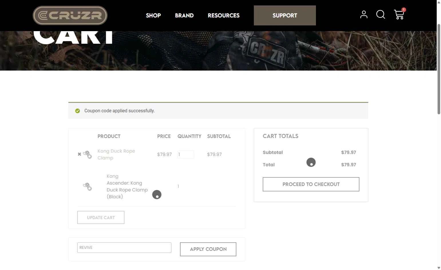 CRUZR SADDLES checkout page showing CRUZR SADDLES promo code box | Screenshot taken by SimplyCodes community member on Jan 11, 2026