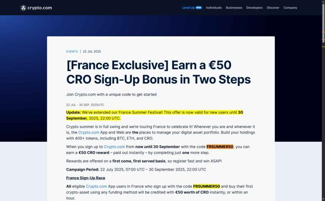 Crypto.com checkout page showing Crypto.com promo code box | Screenshot taken by SimplyCodes community member on Sep 10, 2025