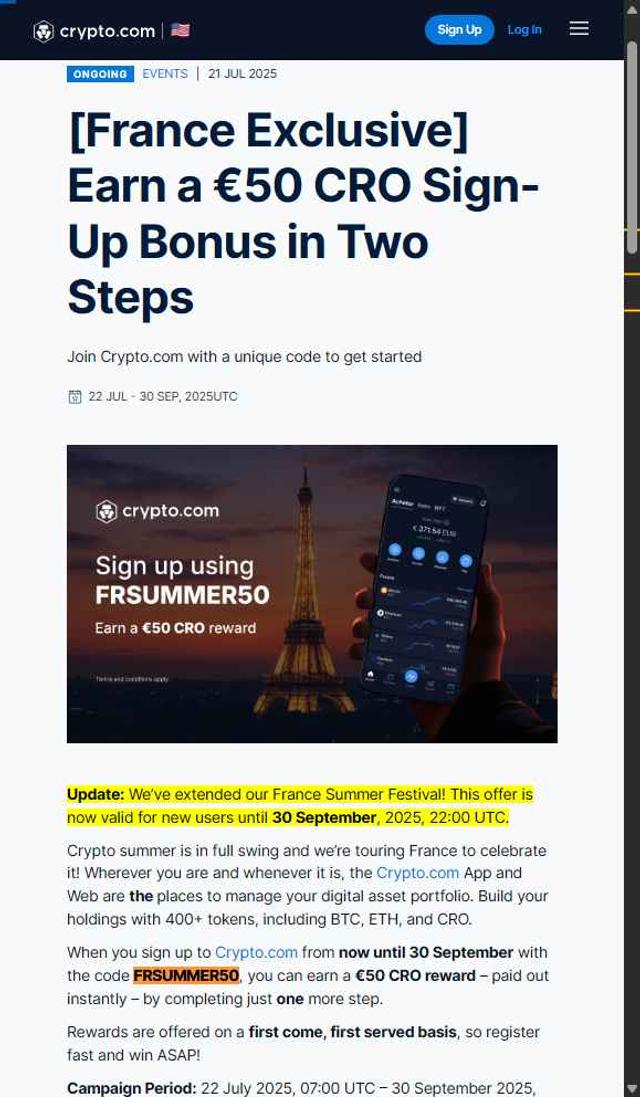 Crypto.com checkout page showing Crypto.com promo code box | Screenshot taken by SimplyCodes community member on Sep 10, 2025