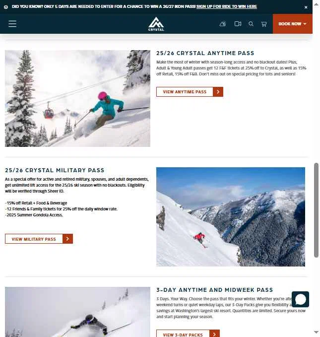 Crystal Mountain Resort checkout page showing Crystal Mountain Resort promo code box | Screenshot taken by SimplyCodes community member on Jan 27, 2026