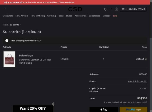CSD checkout page showing CSD promo code box | Screenshot taken by SimplyCodes community member on Jul 24, 2025