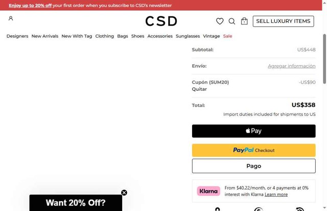 CSD checkout page showing CSD promo code box | Screenshot taken by SimplyCodes community member on Jul 24, 2025