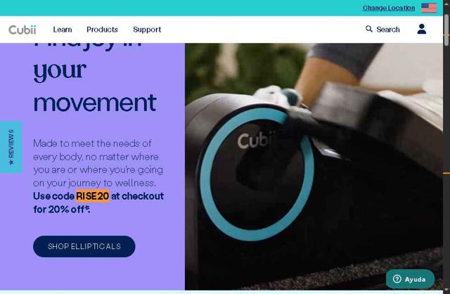 Cubii checkout page showing Cubii promo code box | Screenshot taken by SimplyCodes community member on May 27, 2025
