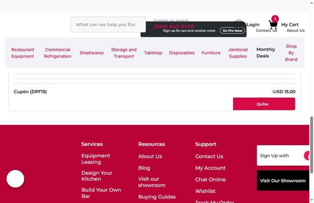 Culinary Depot checkout page showing Culinary Depot coupon code box | Screenshot taken by SimplyCodes community member on Jul 24, 2025