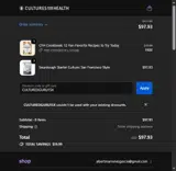CULTUREDGURU15X coupon verification screenshot